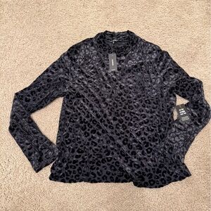 Express mesh leopard top